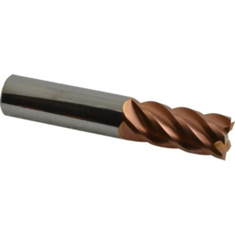 PROMAX Tools 3/4, 1-5/8 LOC, 3/4 Shank Diam, 4 OAL, 5 Flute, Solid Carbide Square End Mill Single End, TiCN Finish, S...